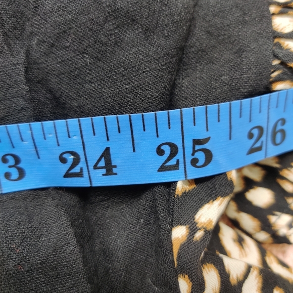 Black Tunic with Animal Print Trim - Picture 5 of 6